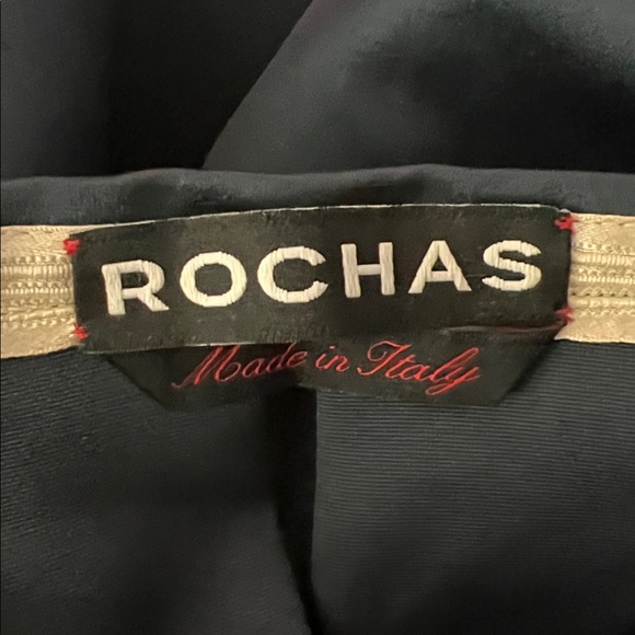 ROUCHA Italy Blue Satin Skirt W Side Pockets women’s - Picture 7 of 7